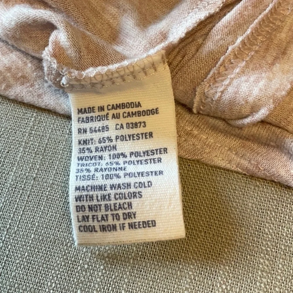 American Eagle Outfitters Tan Ruched Relaxed Blouse - Picture 4 of 4